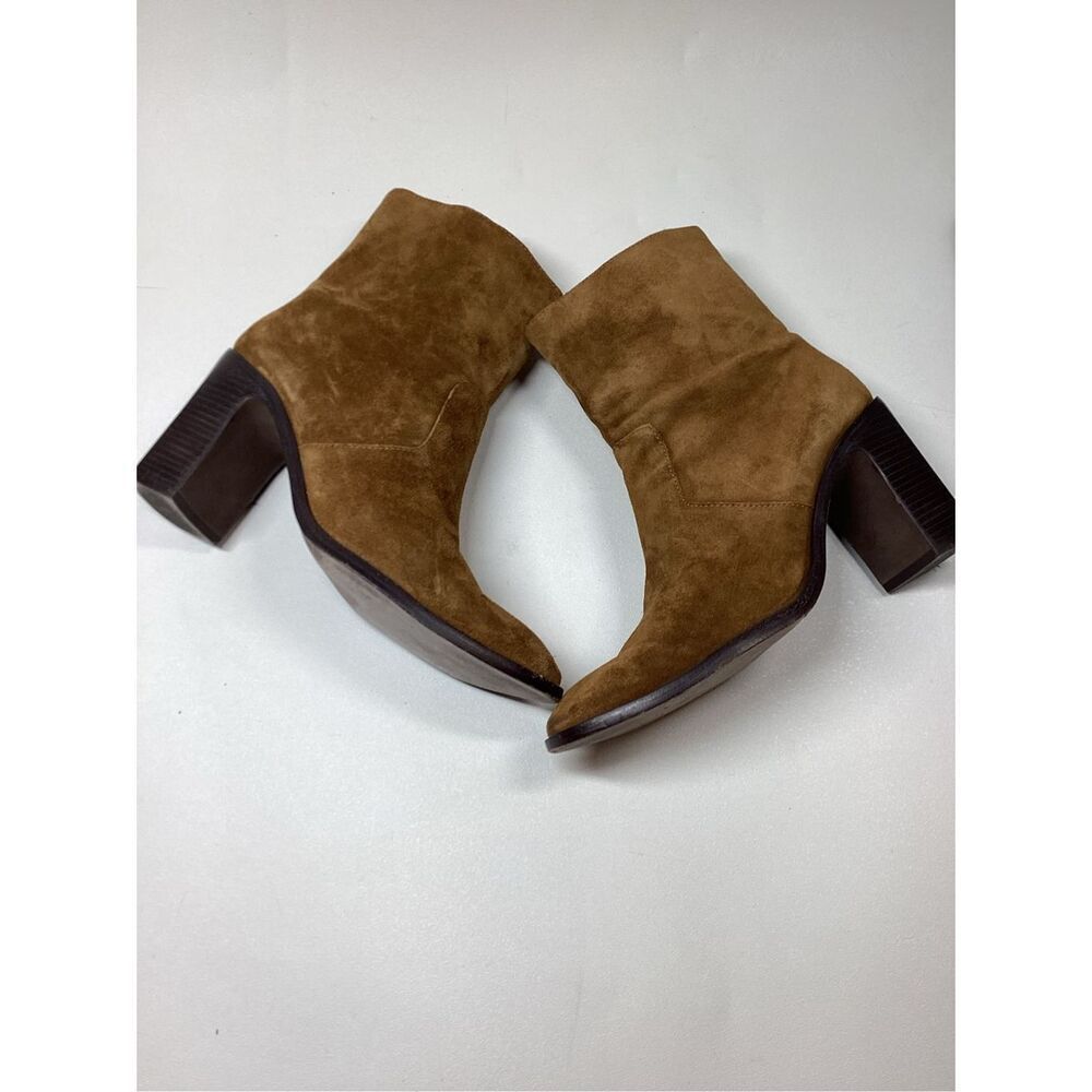 Loeffler Randall Blair Brown Leather‎ Heeled Ankle Boots Women’s Size 7.5 - Picture 3 of 10